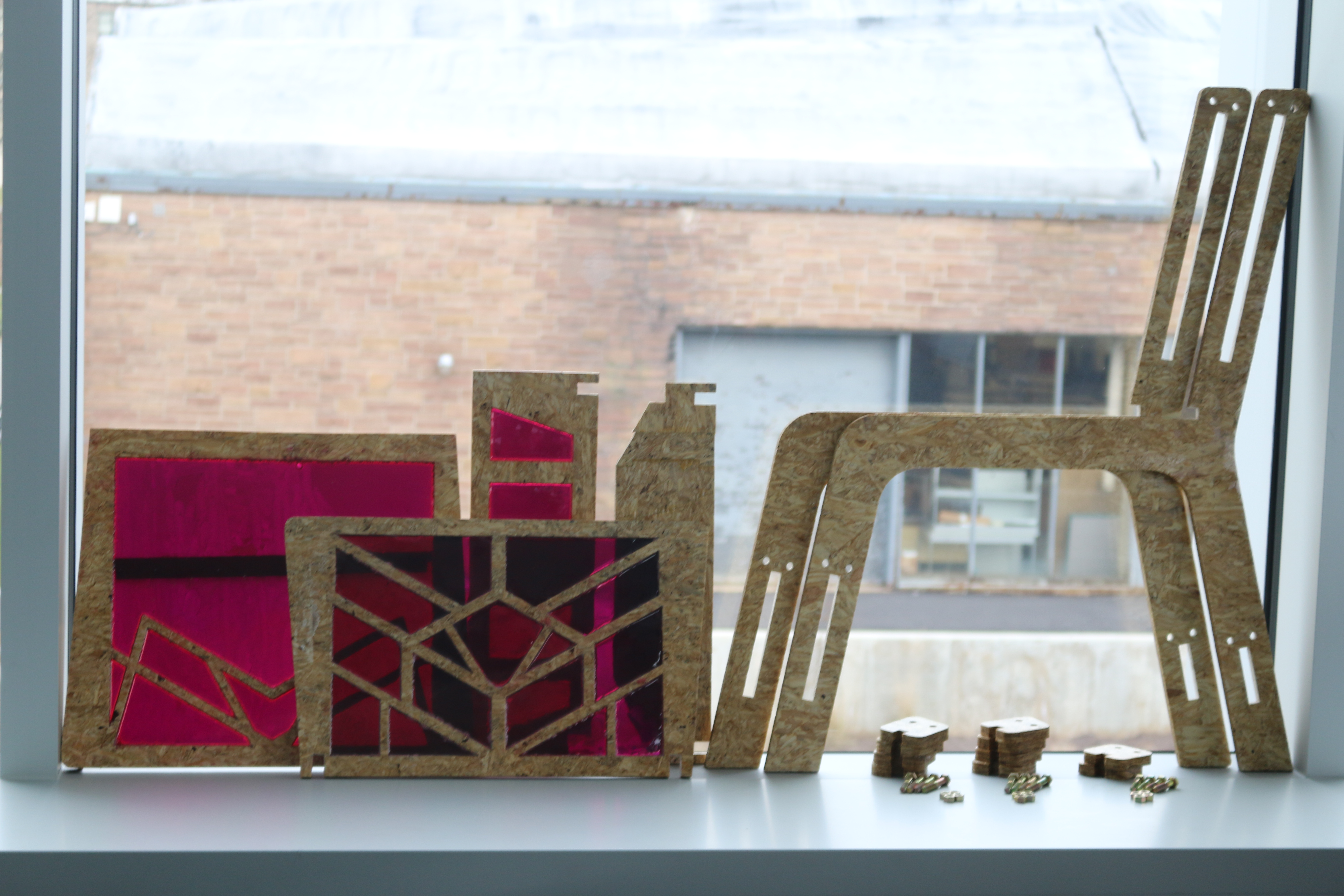The flat pack pieces taken apart
